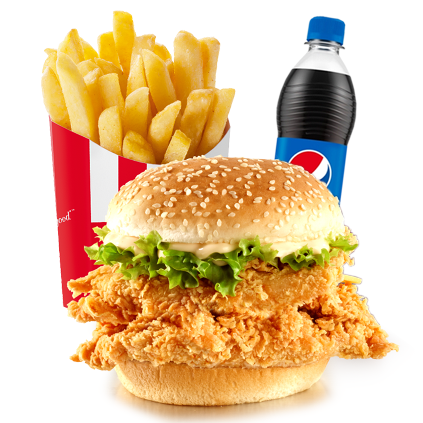 Double zinger burger meal