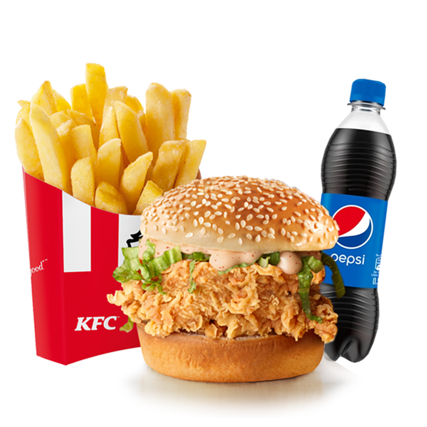 Zinger burger meal
