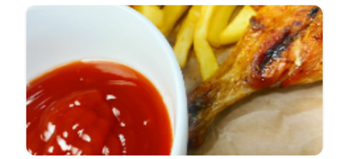 French fries and chicken
