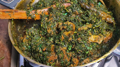 afang soup with eba