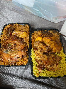 Big plate with chicken