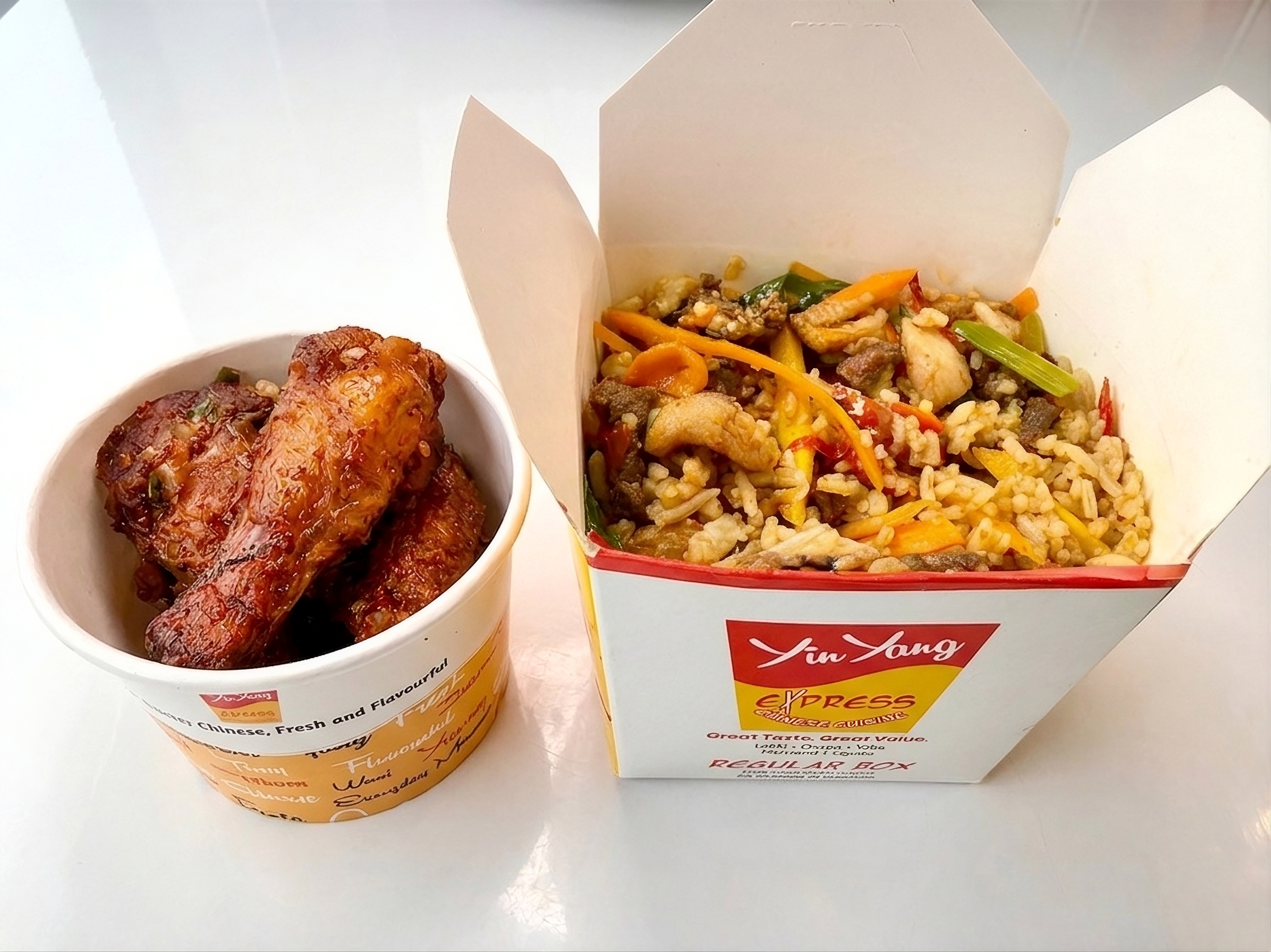 Supreme Fried Rice + Spicy Chicken Wings