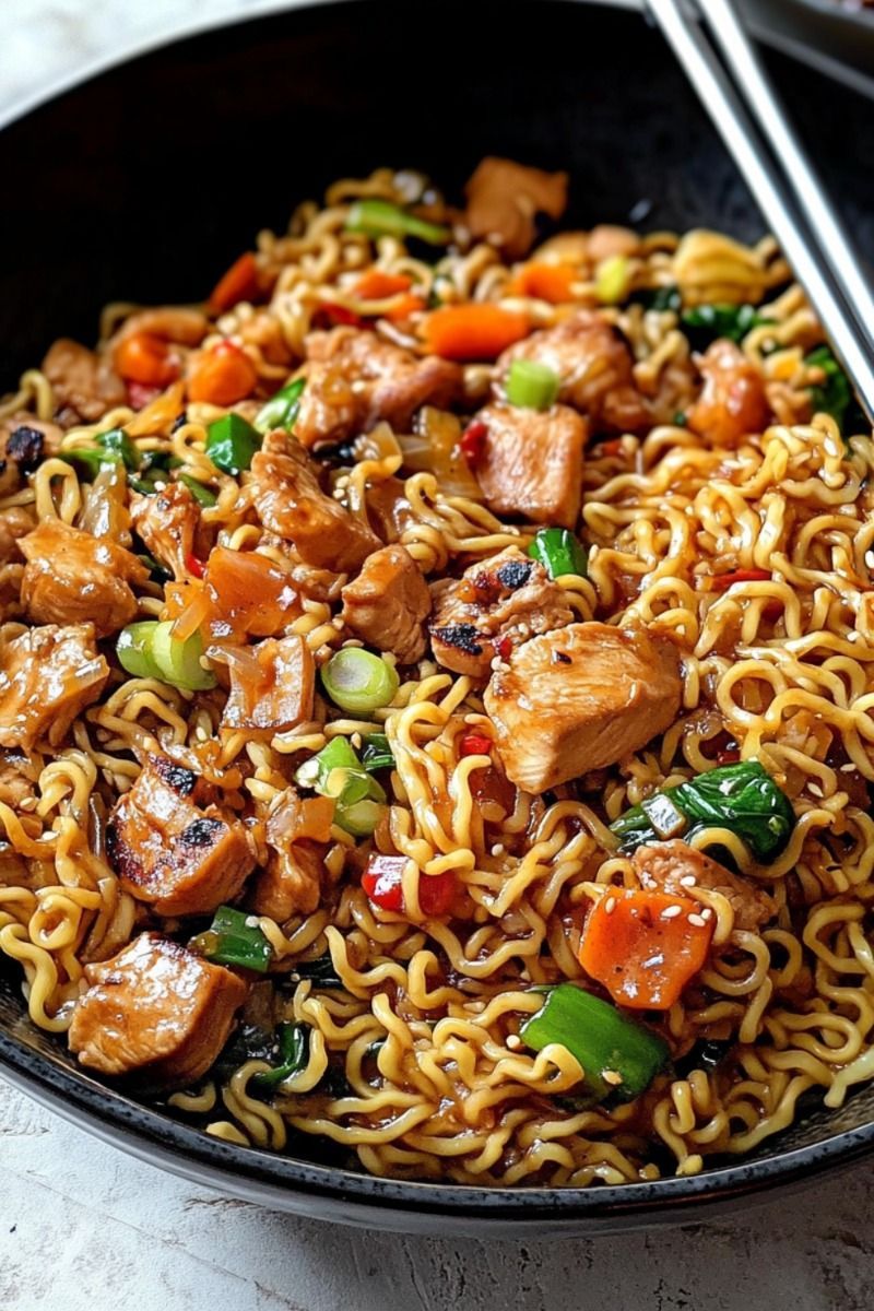 Chicken sausage noodles