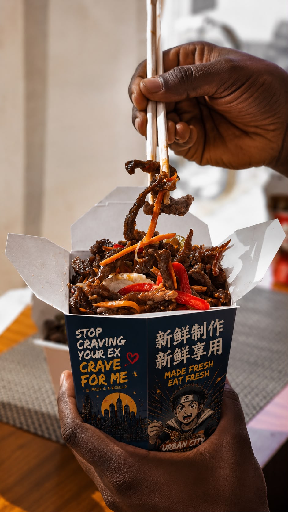 Mongolian beef noodles