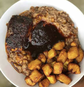 Ewa Agoyin with Plantain