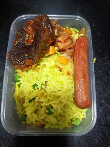 Suya rice + protein