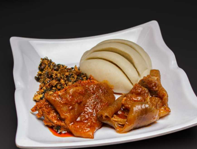 Semo and egusi combo