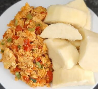 Yam and Egg sauce